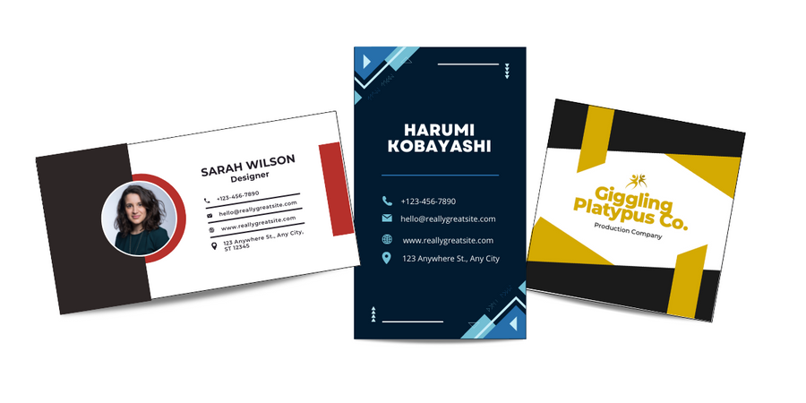 Business Card Orientation